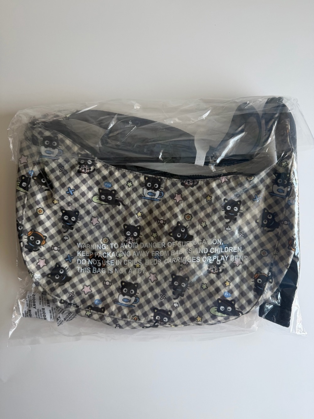 NWT BAGGU Chococat Medium Crescent Bag - Picture 7 of 7